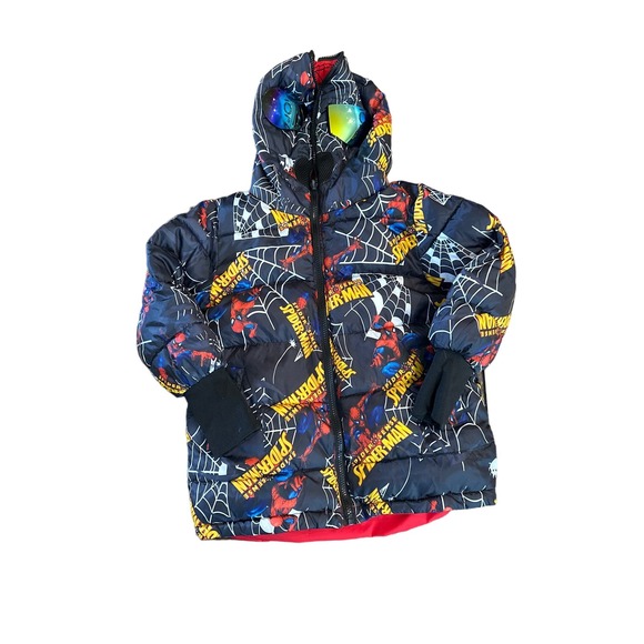 Boys Spider-Man Reversible Puffer Jacket.